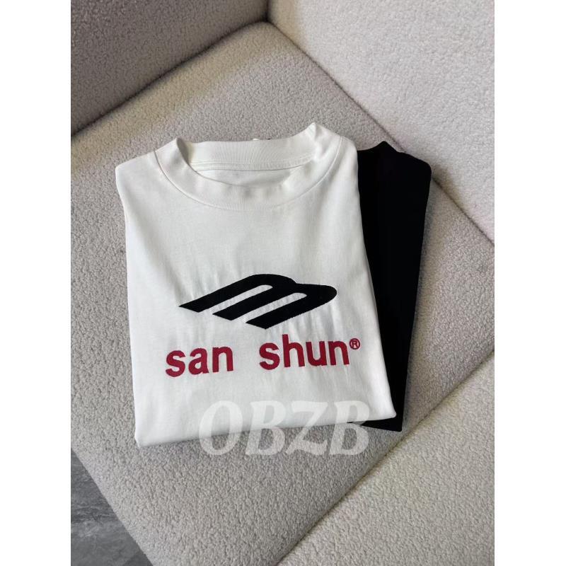 OBZB【巴黎字母长袖】白色黑色宽松时尚潮流百搭男女同款8903