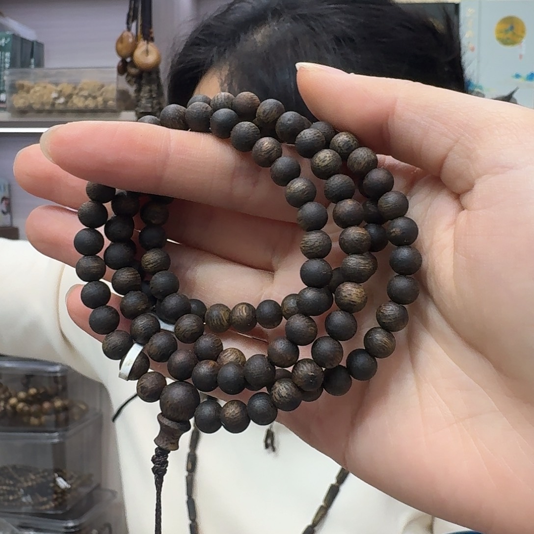 沉香手串白棋母树沉水 6-18.6 克多样性发一