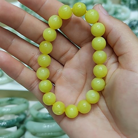 未镶嵌蛇纹石玉手链