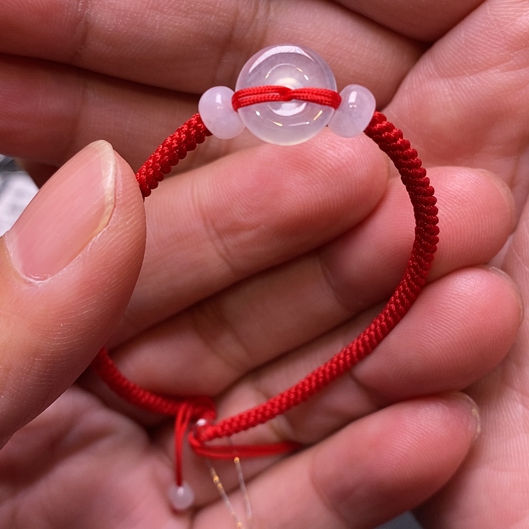 翡翠未镶嵌手链平安扣手绳