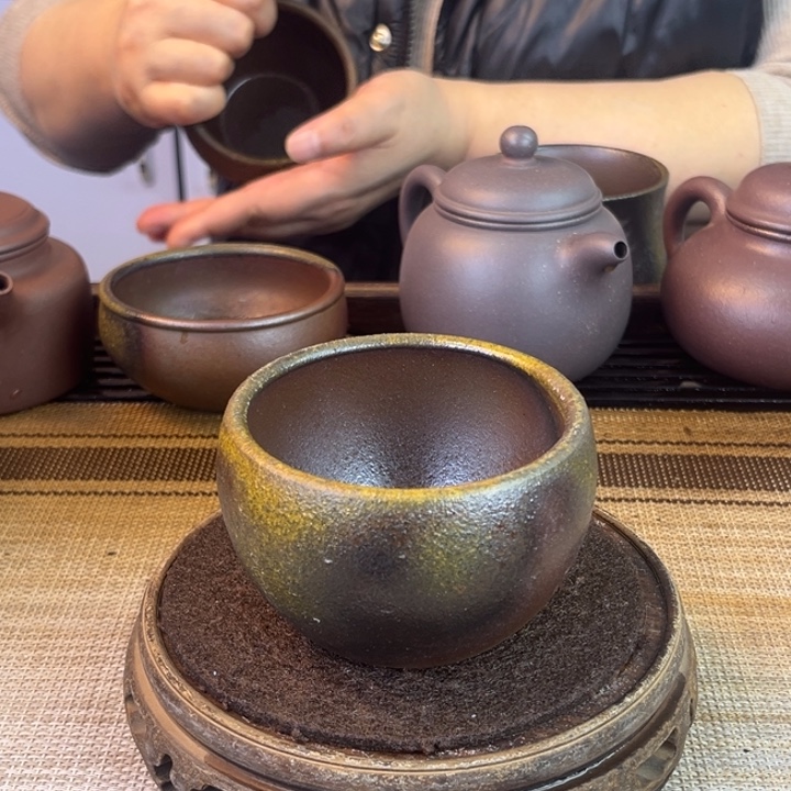 紫砂茶壶底槽清柴烧150cc