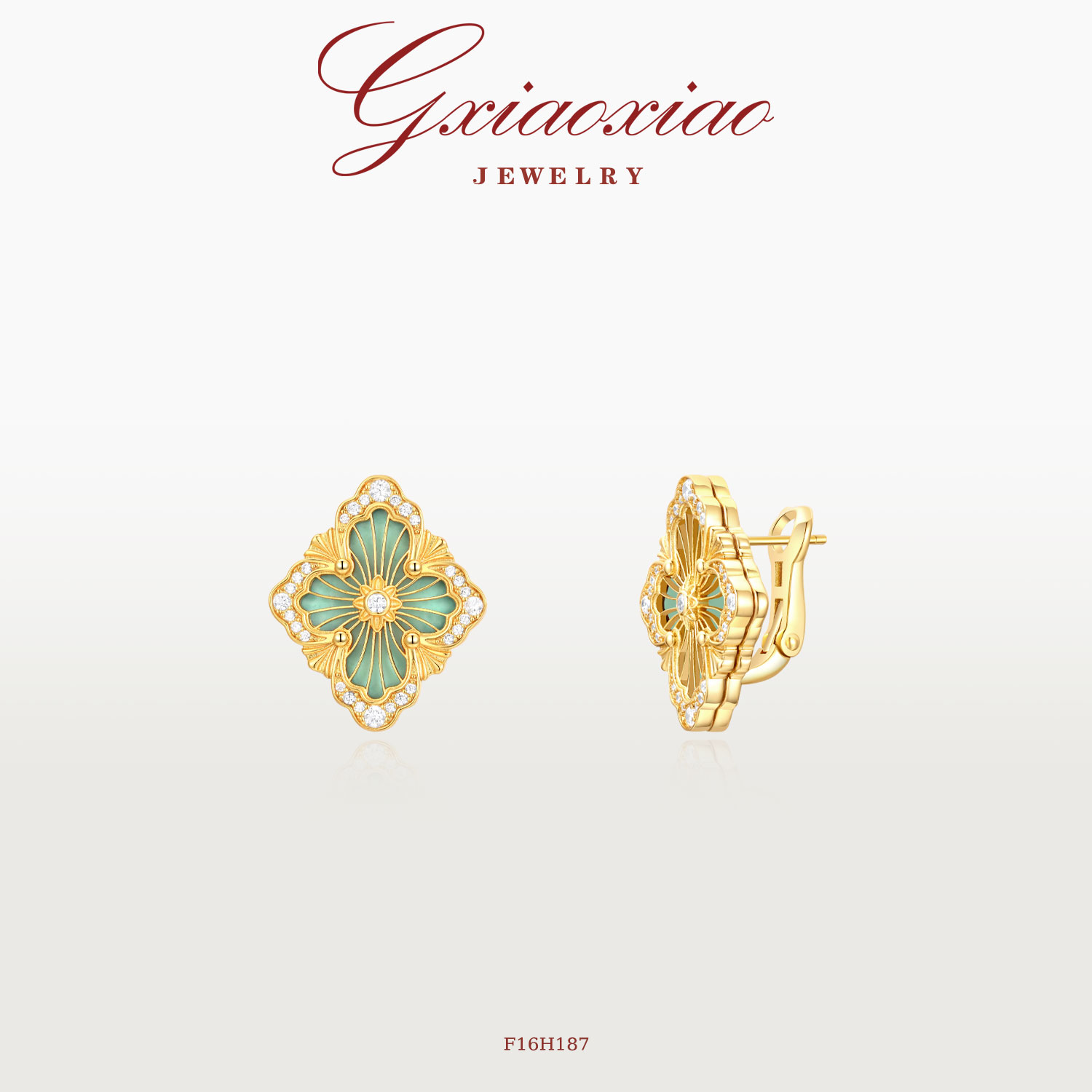 G XIAOXIAO 镀K金 法式高定歌剧系列耳环 F16H187