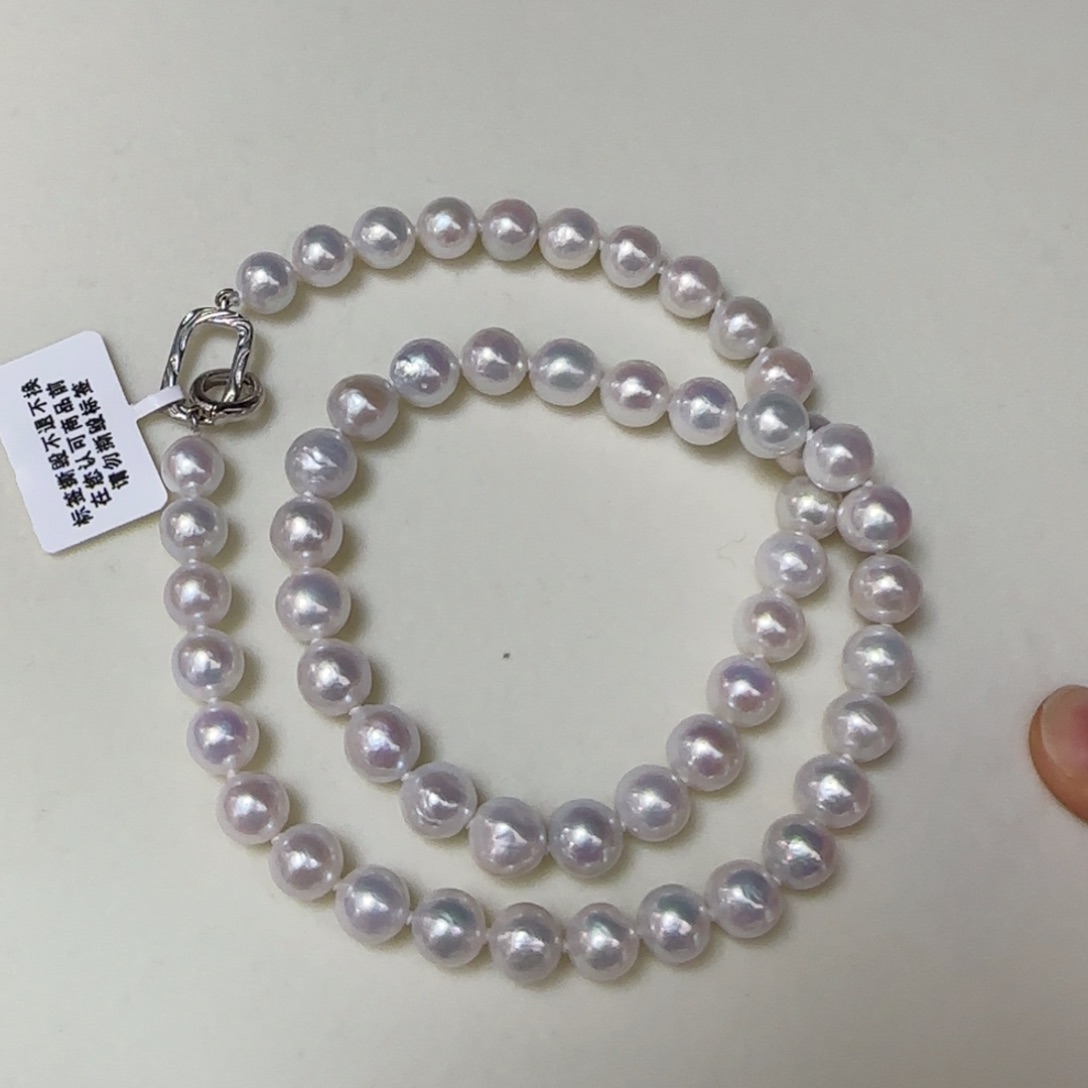 淡水珍珠项链银S925镶嵌