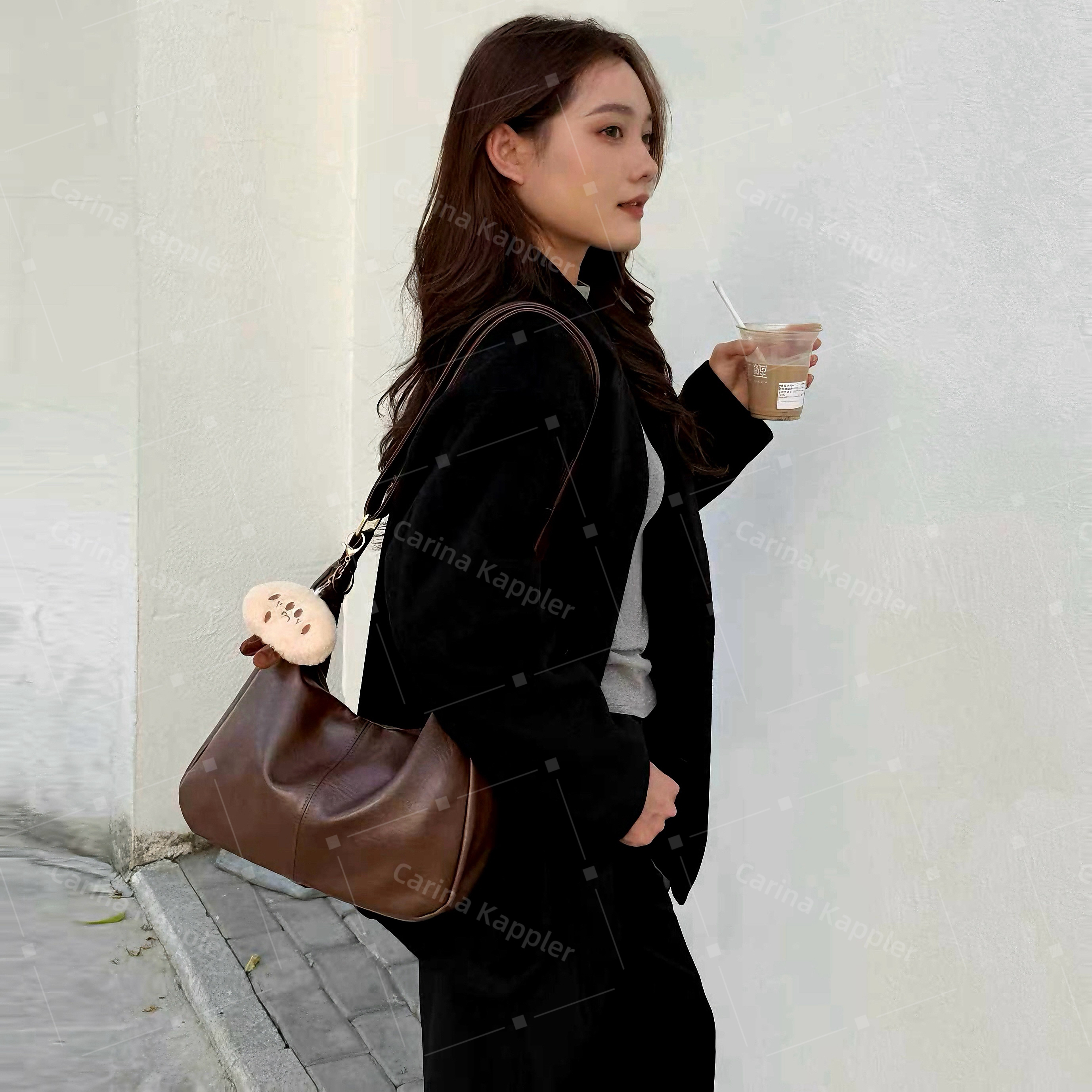 2025秋冬新款百搭单肩斜挎大容量托特包通勤女大容量通勤学生包