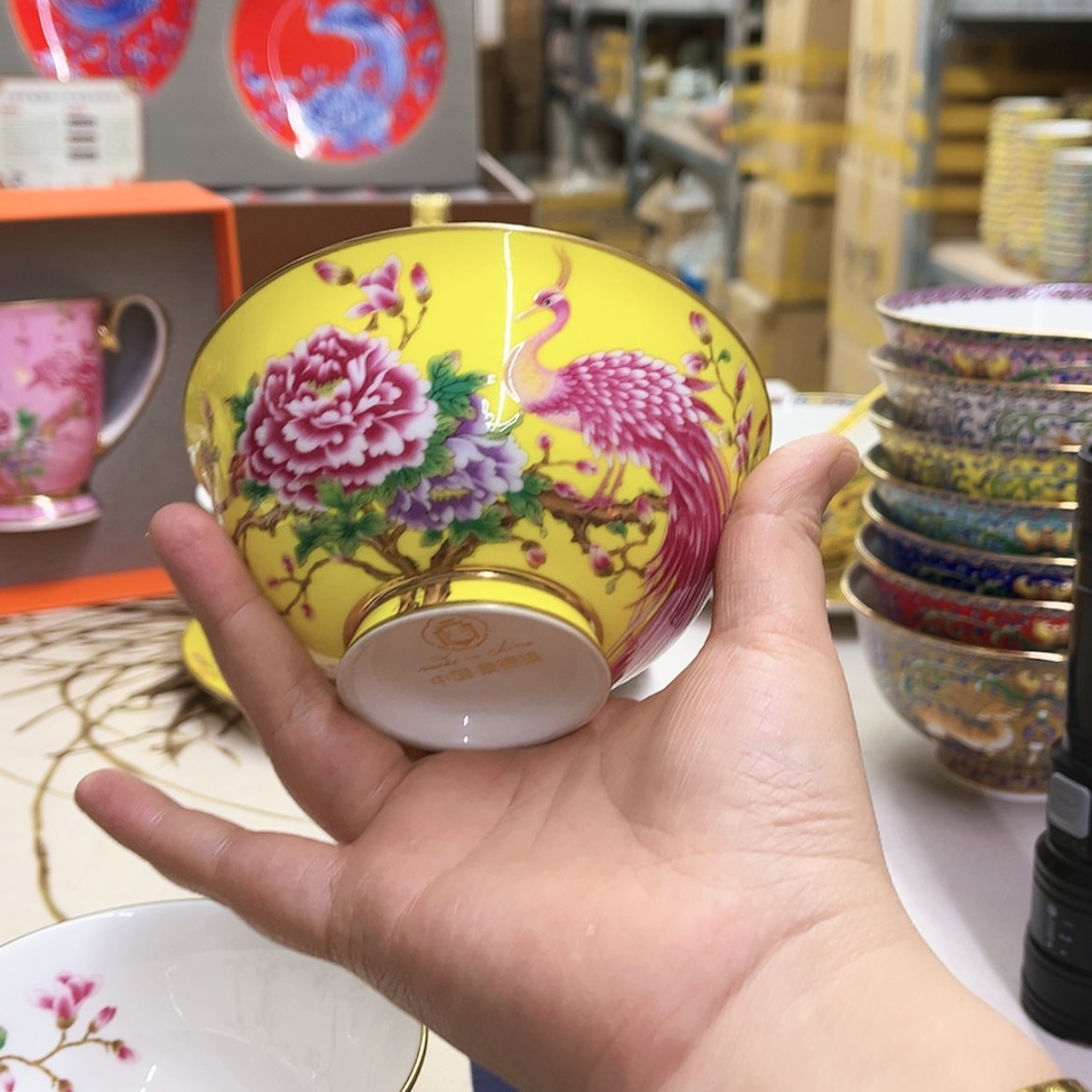 【闪购商品】骨瓷4.5英寸6黄。。。。。。。