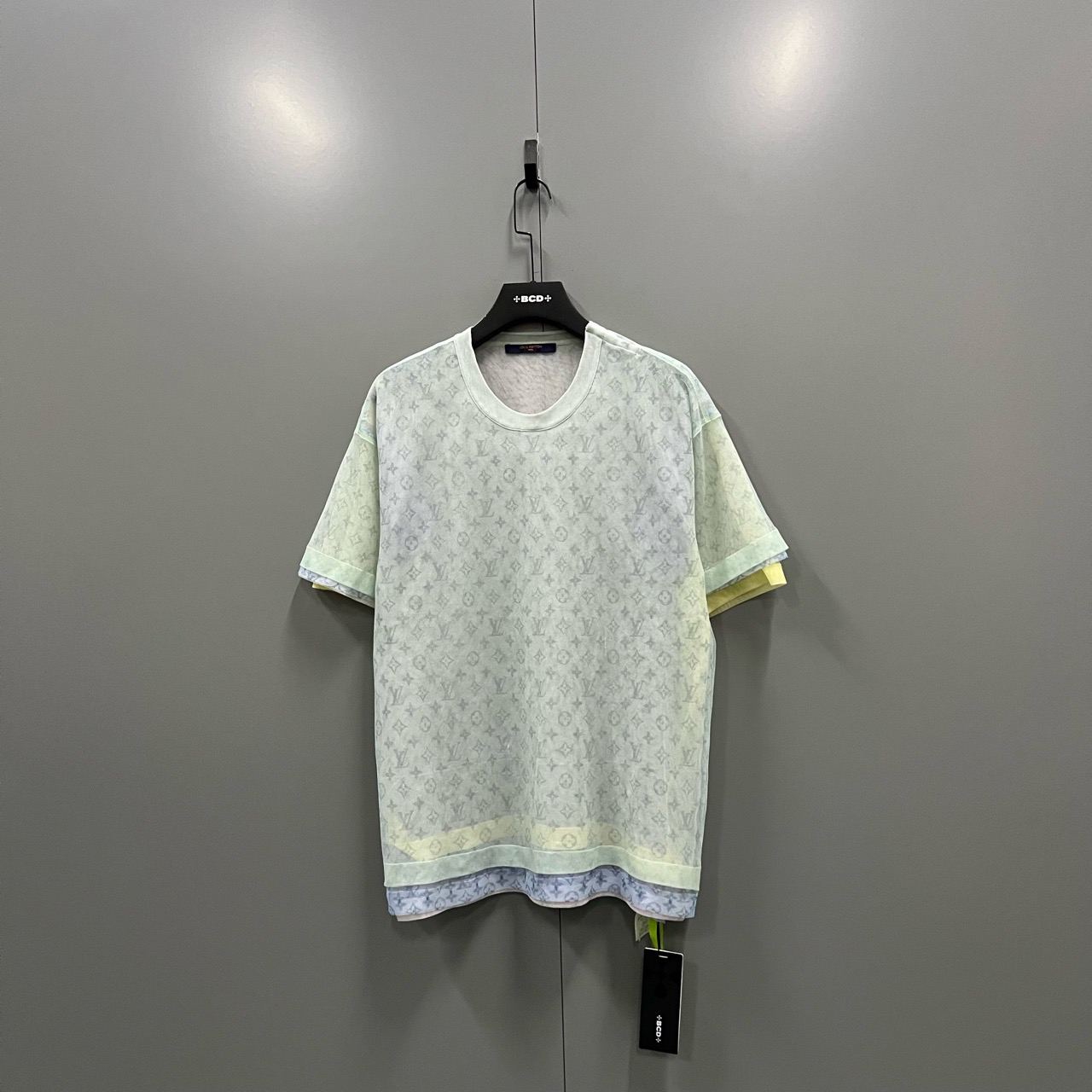 95新 LouisVuitton/路易威登 (ll) lv 欧根纱老花短袖 XS瑕疵如图