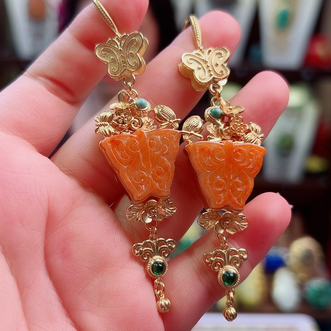 手链翡翠未镶嵌暗**醺国风