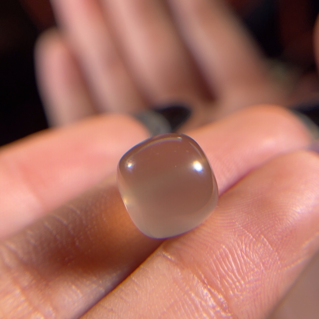玛瑙/玉髓未镶嵌大黑洞 黑冰老型珠11*10mm不退不换