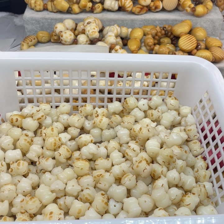 菩提根/象牙果吊坠微瑕菩提炭烤小熊100颗