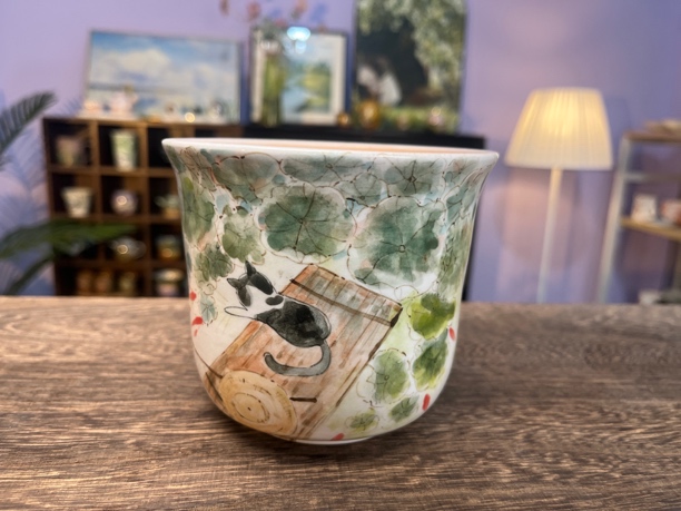 手作孤品（A009）特惠款多肉花盆一物一拍，外高10.5cm内口12cm