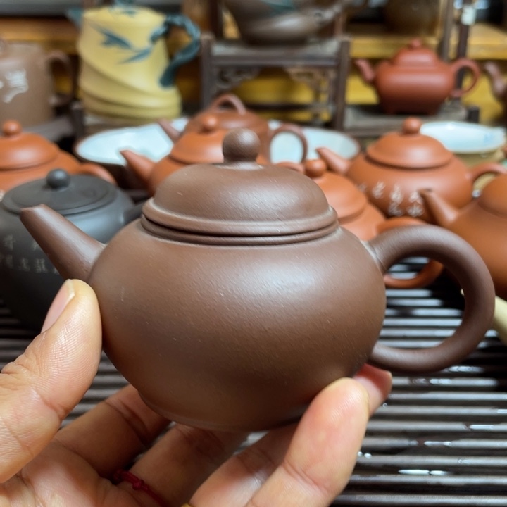 紫砂茶壶徐紫泥水平有瑕