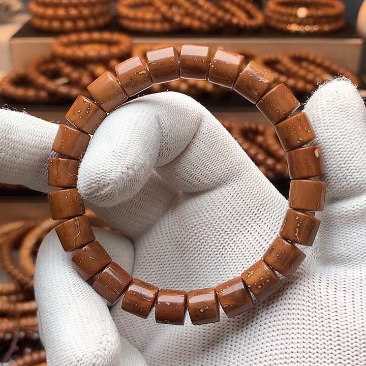 紫金鼠手串9×8藏式直切单圈