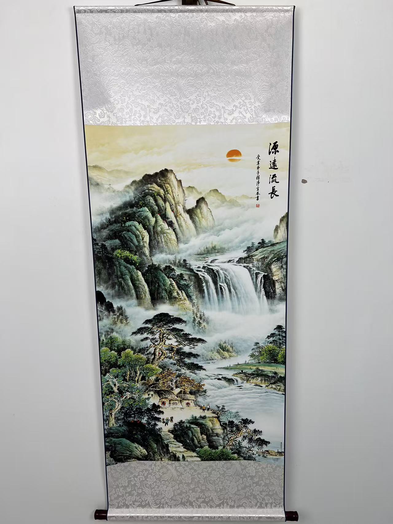 《源远流长》卷轴装饰画适合软装搭配