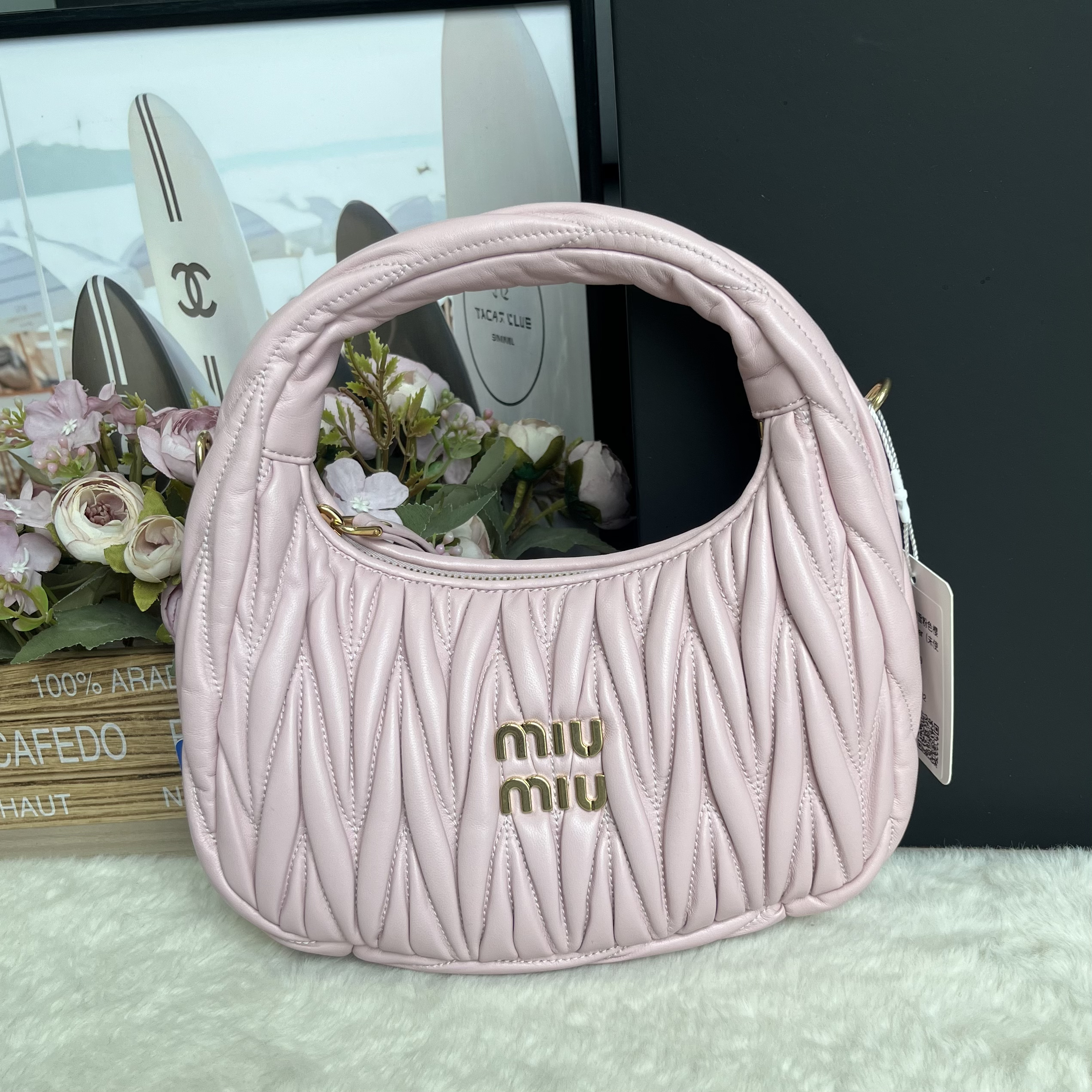 未使用 MIU MIU/缪缪 缪缪雪粉色樱花粉小号wander（全套）