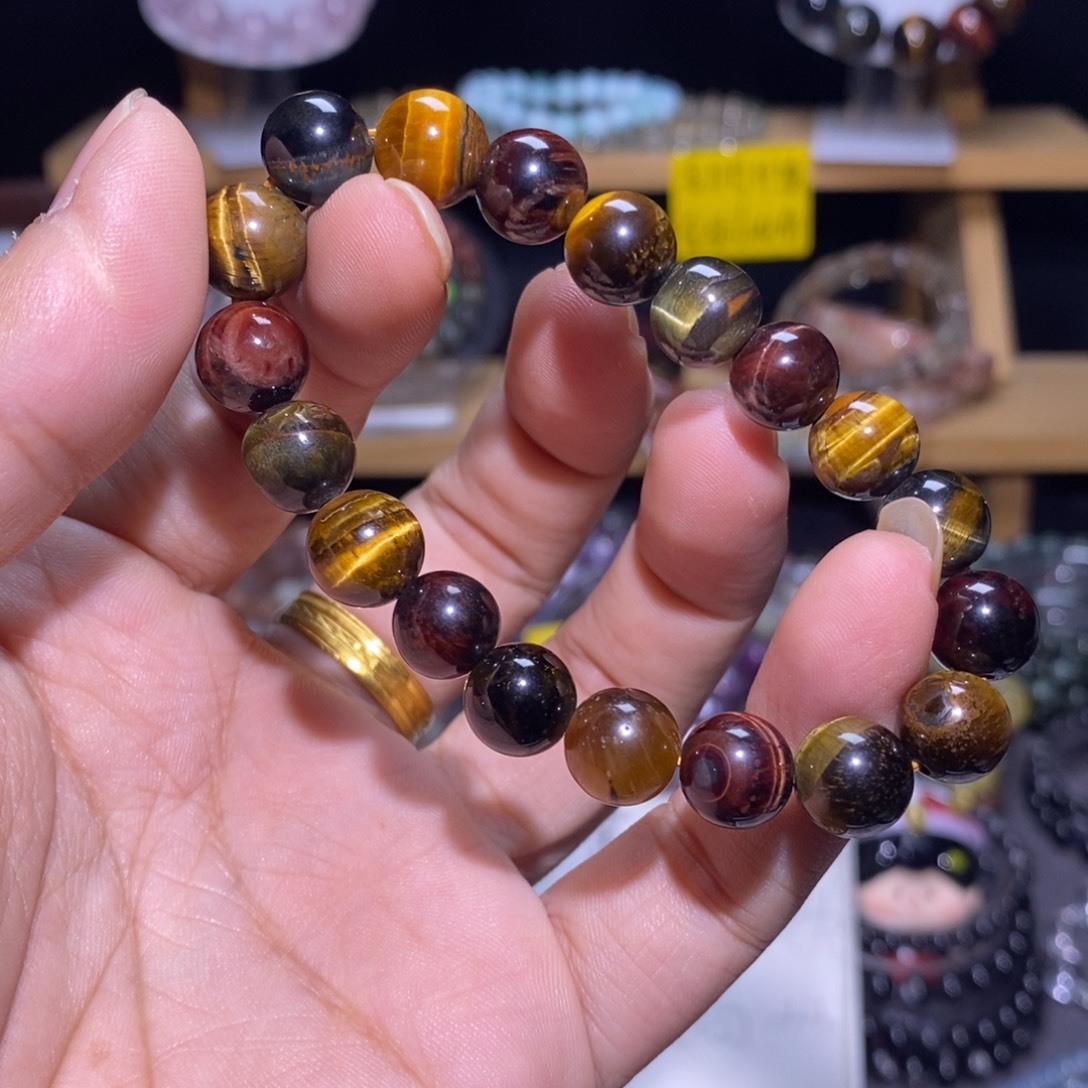 未镶嵌水晶手串33 彩虎眼 10