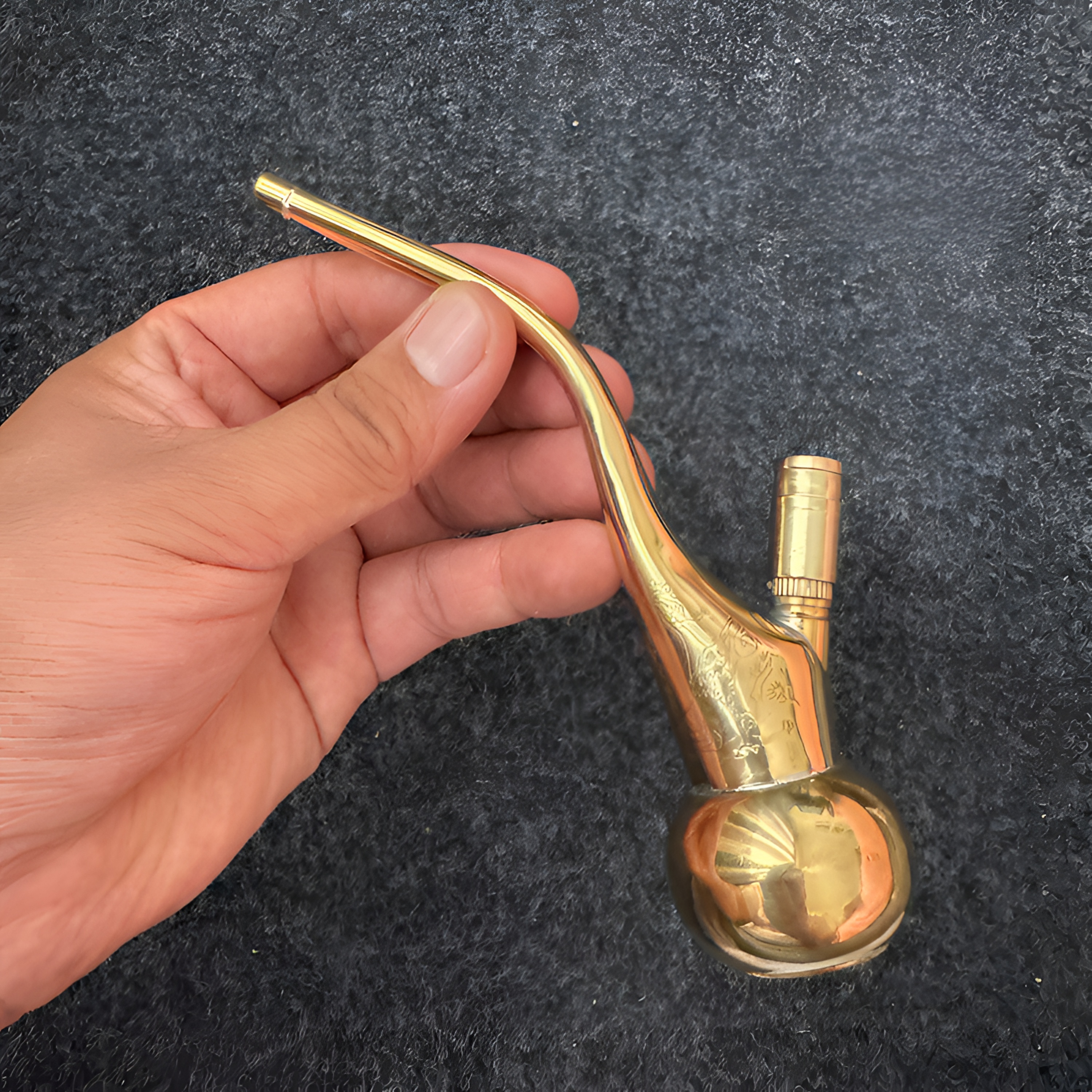 纯铜二用水烟斗黄铜葫芦过滤水烟袋双用便携男士烟袋烟袋锅子老式