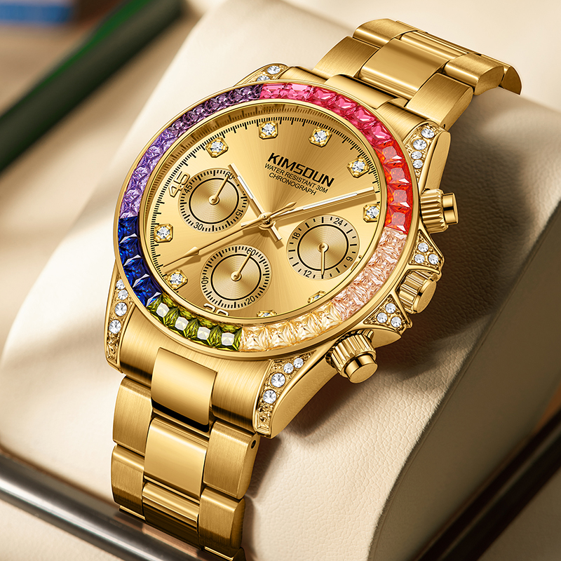 【专柜正品】--JSD彩虹金迪--全新夜光防水男款商务手表-58