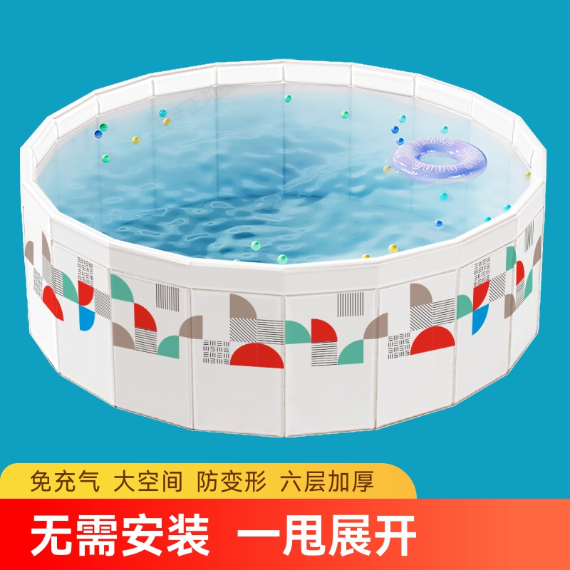 【300x46】升级夹网免充气可折叠泳池家用大型泳池夏季玩水方形泳池