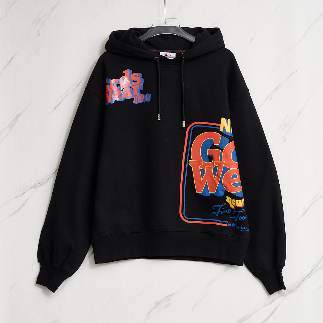 全新未使用  GCDS男士高街字母卫衣GDBU00064