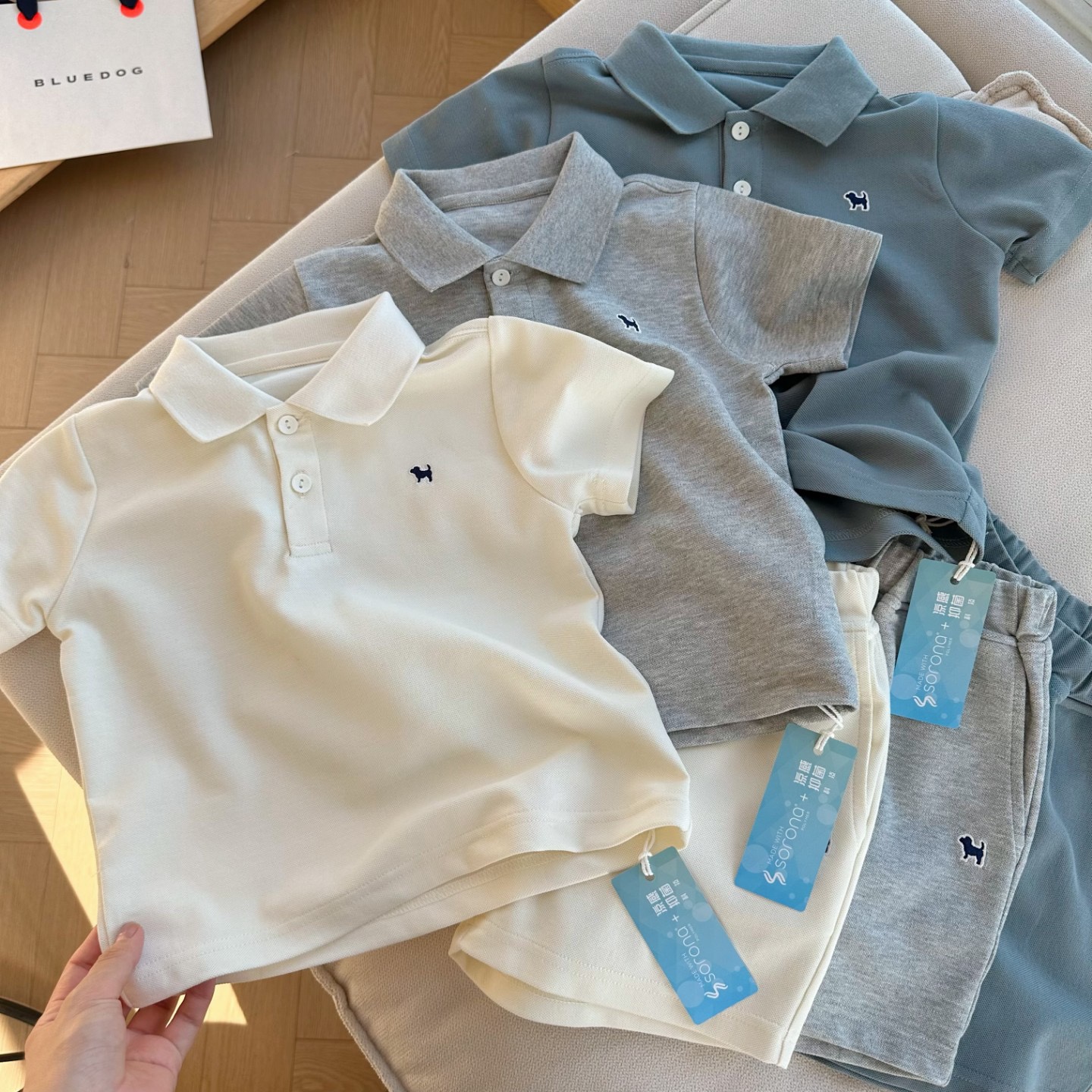 闭眼入的！儿童夏季套装清凉舒适珠地棉男短袖短裤男童两件套