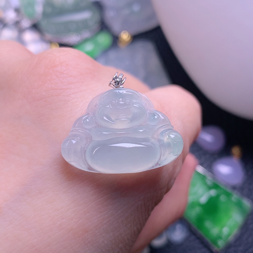 【闪购商品】翡翠颈饰18K金镶嵌天然缅甸翡翠