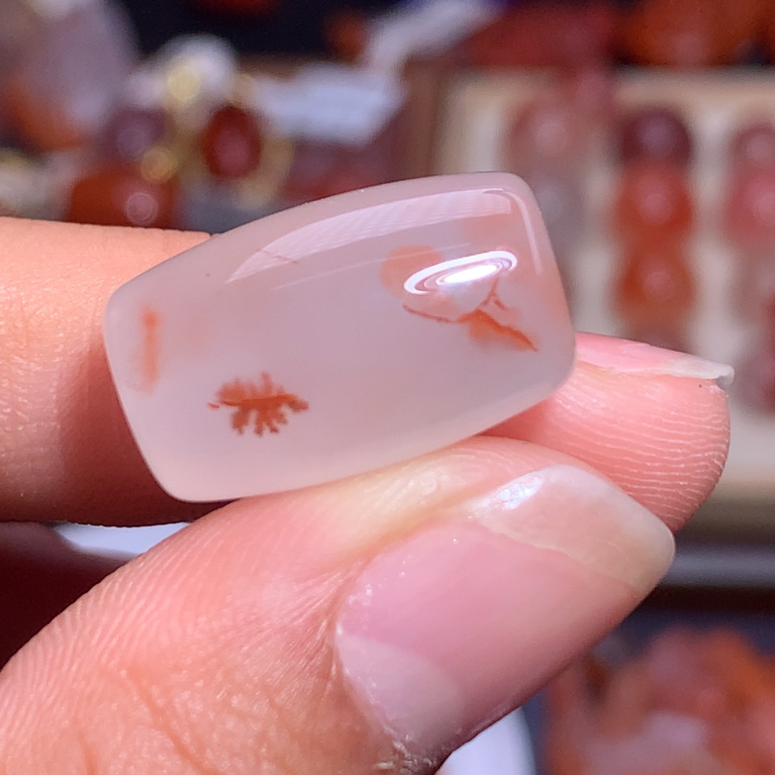南红玛瑙未镶嵌珠宝半成品草花桶珠