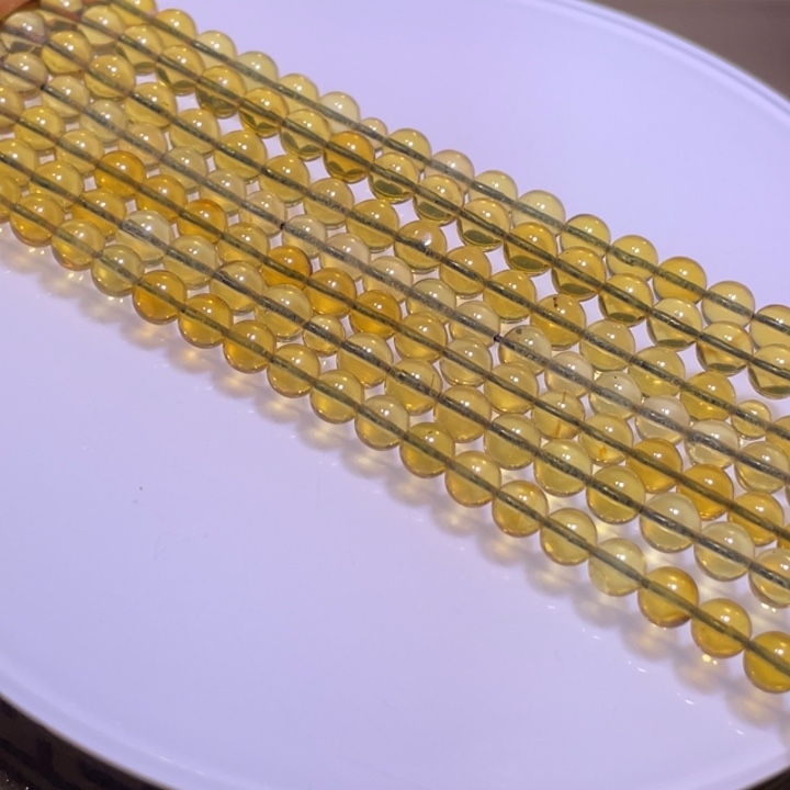 琥珀手链未镶嵌金兰珀手串5咪➕10克一条