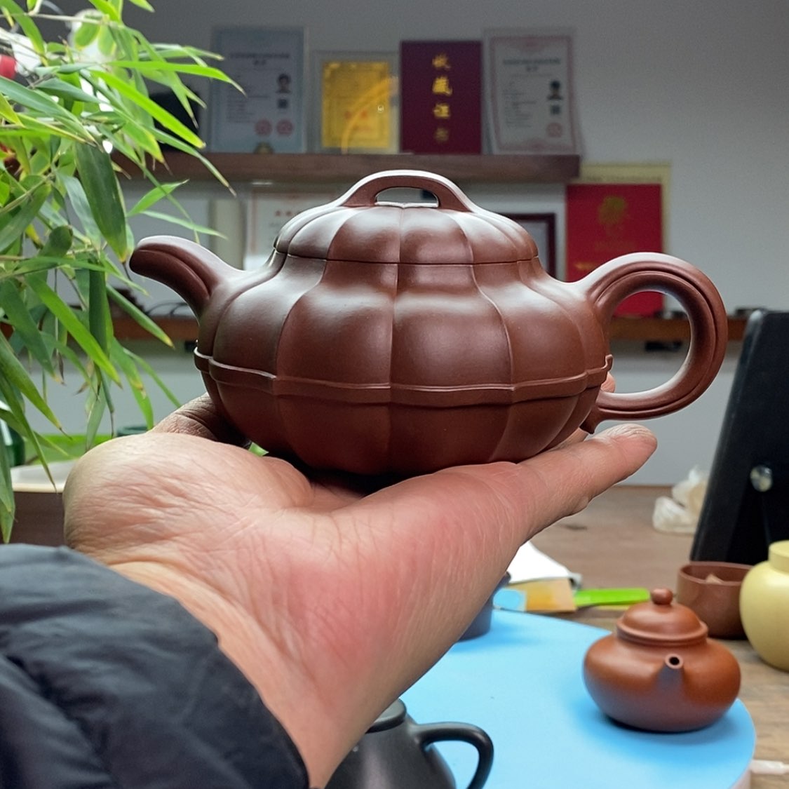 【闪购商品】茶壶紫泥线圆菱花:350CC裴顺良:国高工