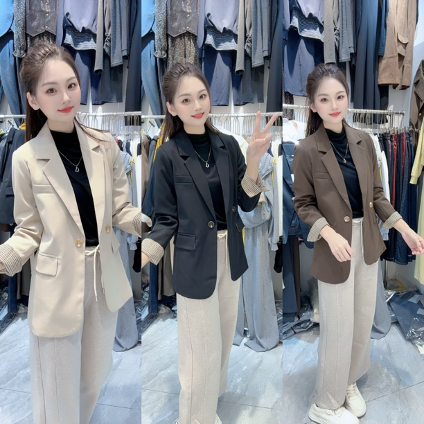916秋冬韩版休闲宽松气质显瘦女西装外套