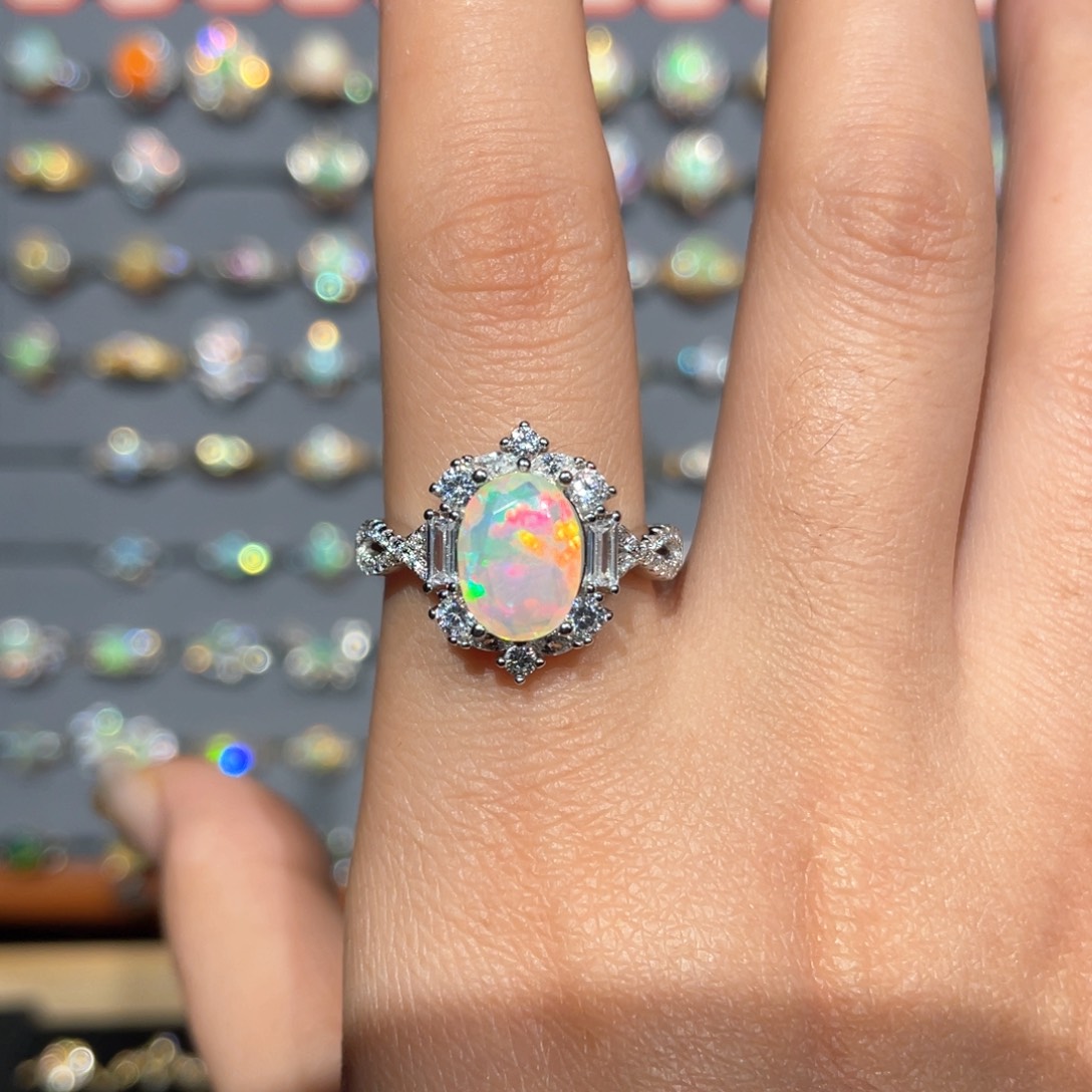 欧泊欧泊戒指银S925镶嵌