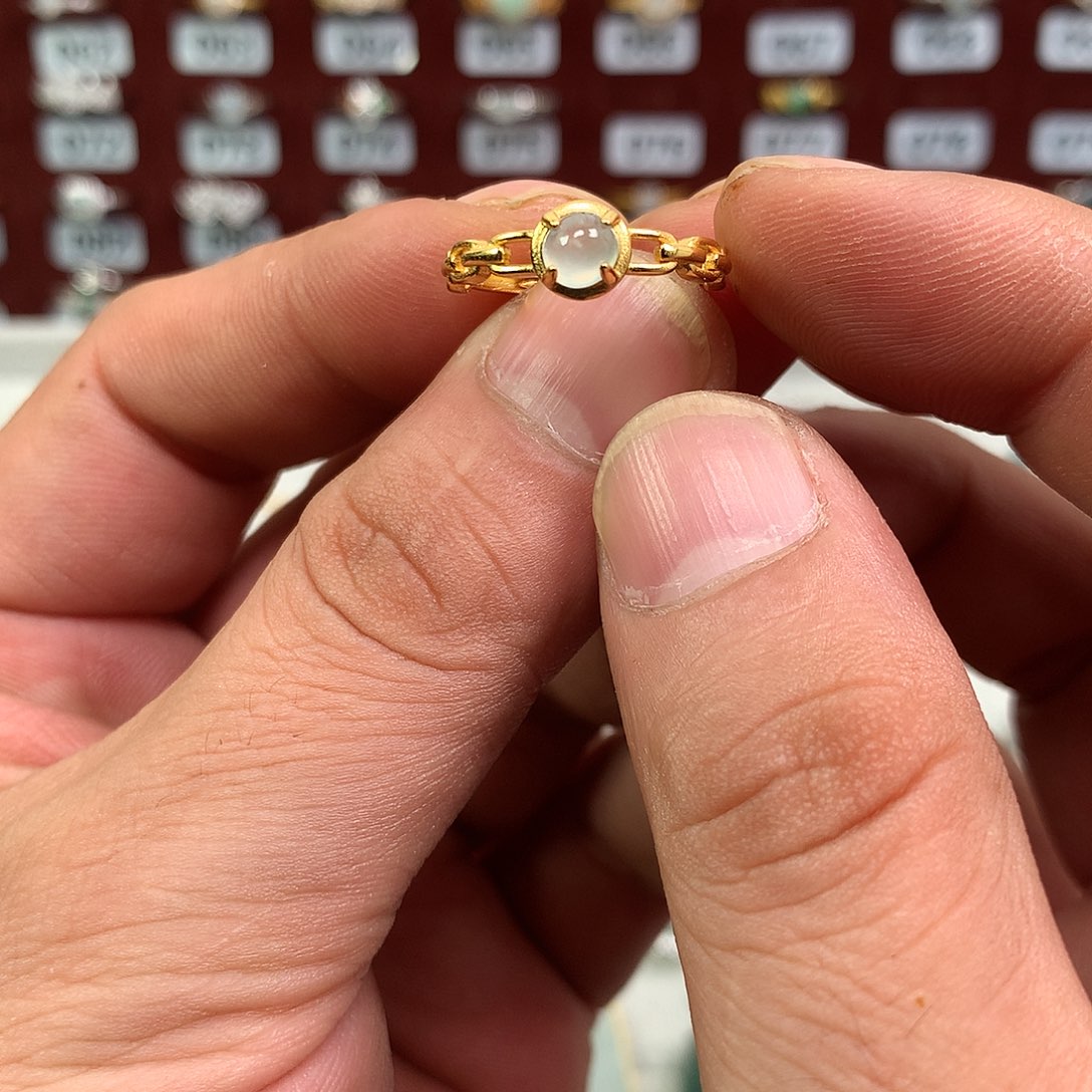 小****翡翠银S925镶嵌戒指587