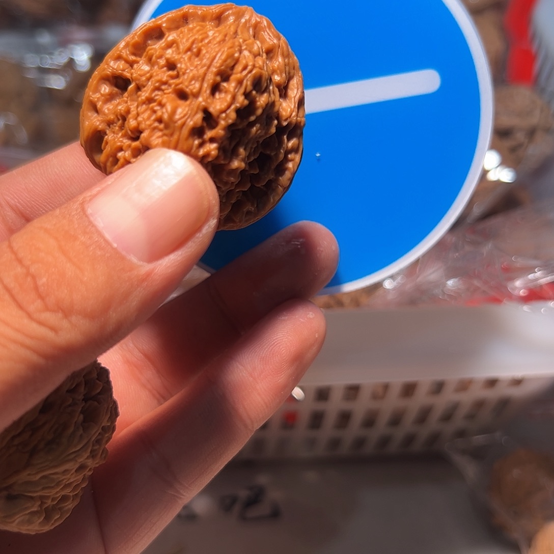 ＊***观文玩核桃，蓝色001号