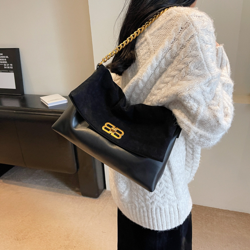 Nadc包包女新款休闲软面大容量女包新款流行链条单肩包简约洋气腋