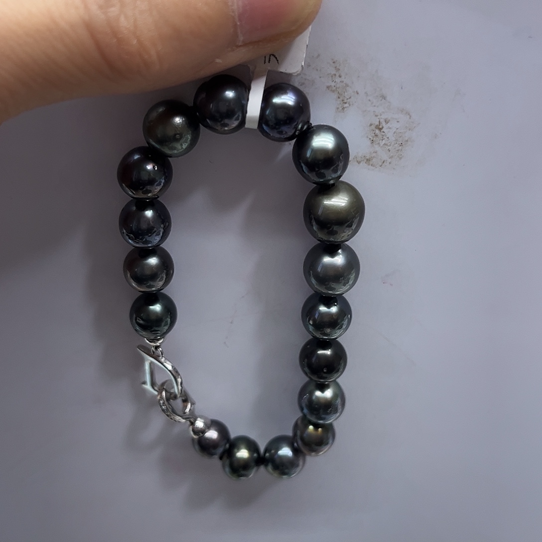 海水珍珠手绳银S925镶嵌