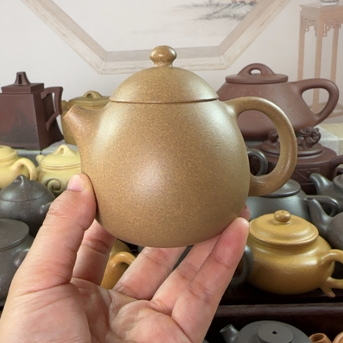 茶壶紫砂墨绿泥料200cc