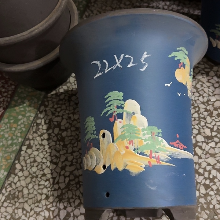 紫砂花盆，手工制作
