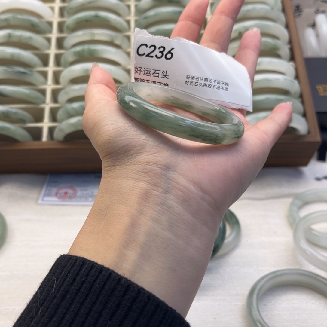 石英质玉（天山翠）未镶嵌手镯236