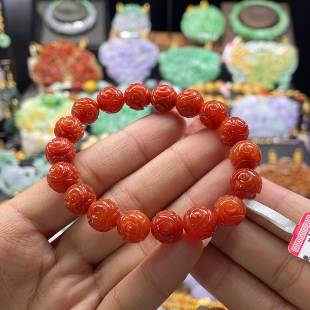 翡翠未镶嵌颈饰翠*代编织