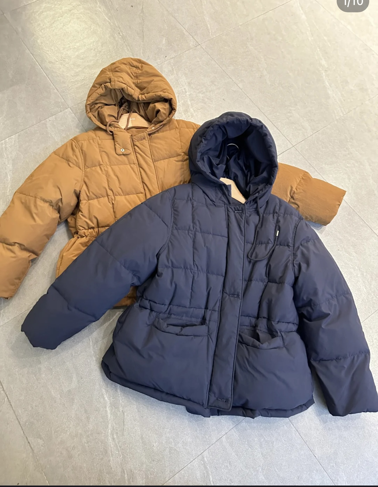 【刘噗噗】duibidu南瓜橘！可收腰连帽羽羽外套XB10098