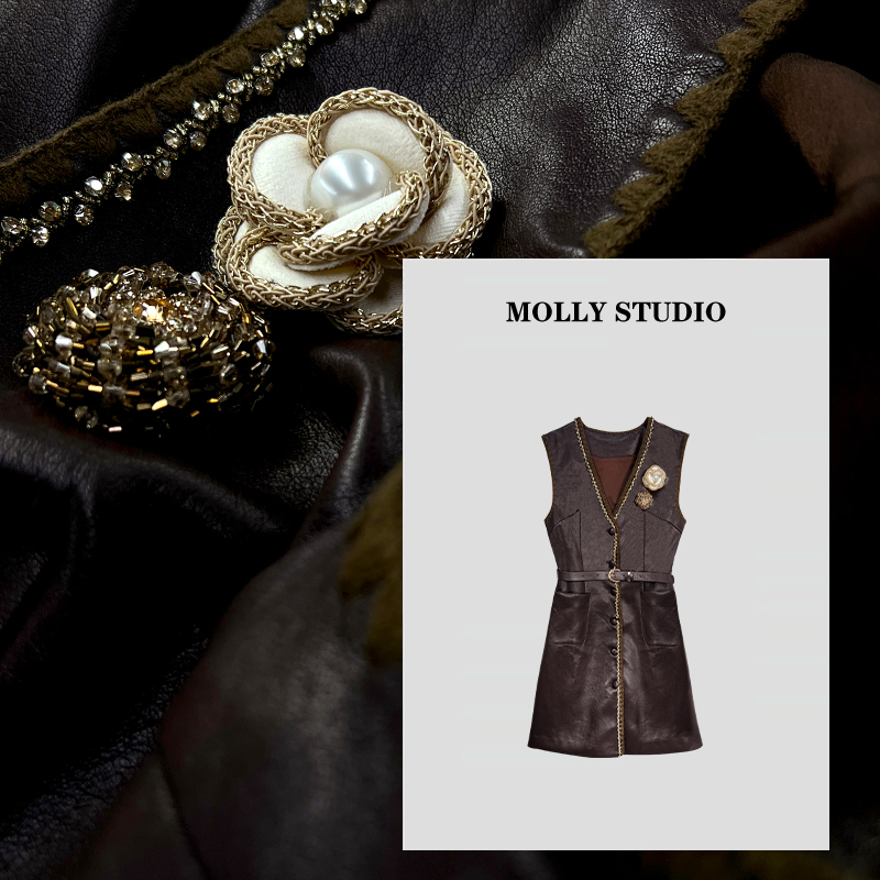 【简约女主】Molly 时尚气质显瘦轻奢重工洋气优雅 连衣裙 M2530327