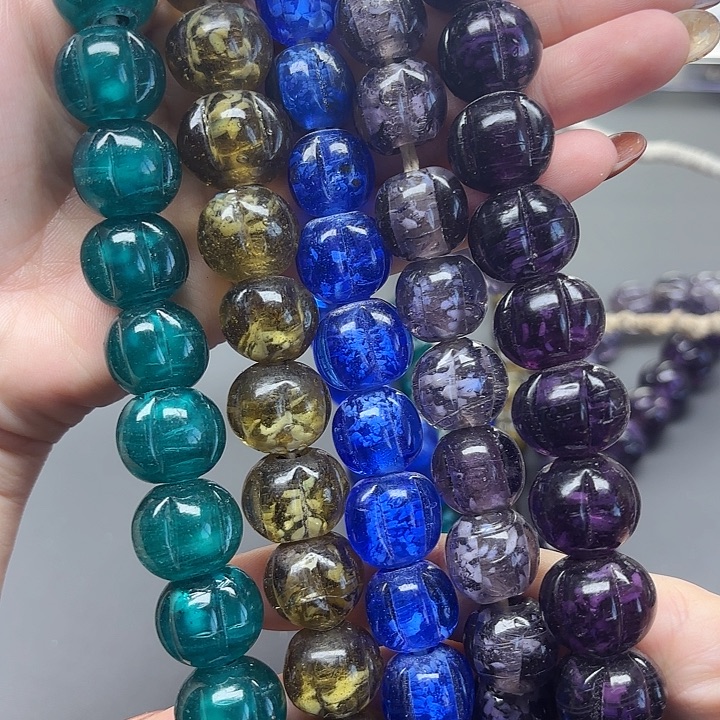 颈饰琉璃琉璃琉璃瓜珠多色