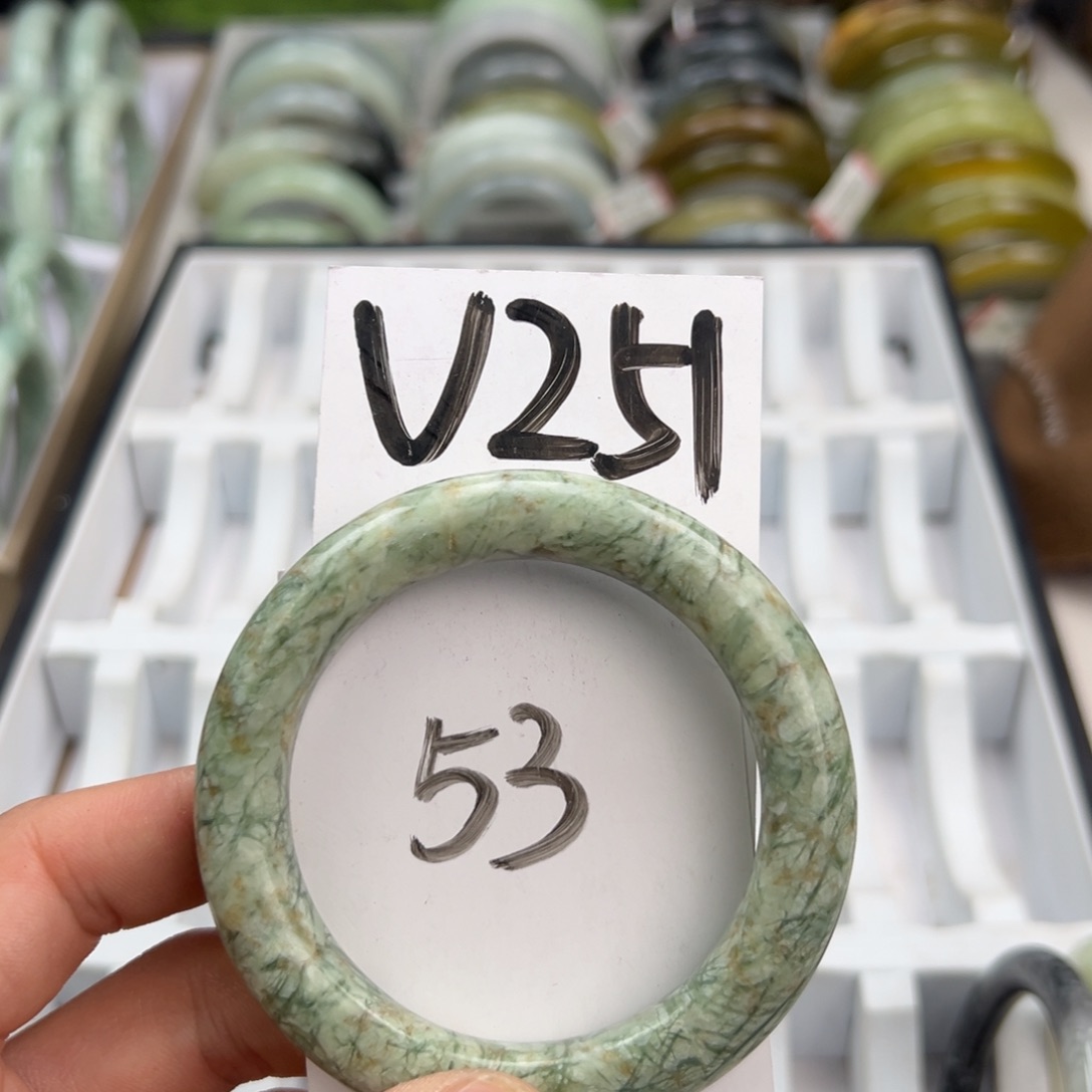 岫玉手镯未镶嵌天然岫玉微瑕