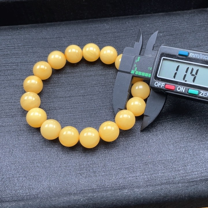 蜜蜡裸石未镶嵌蜜蜡手串