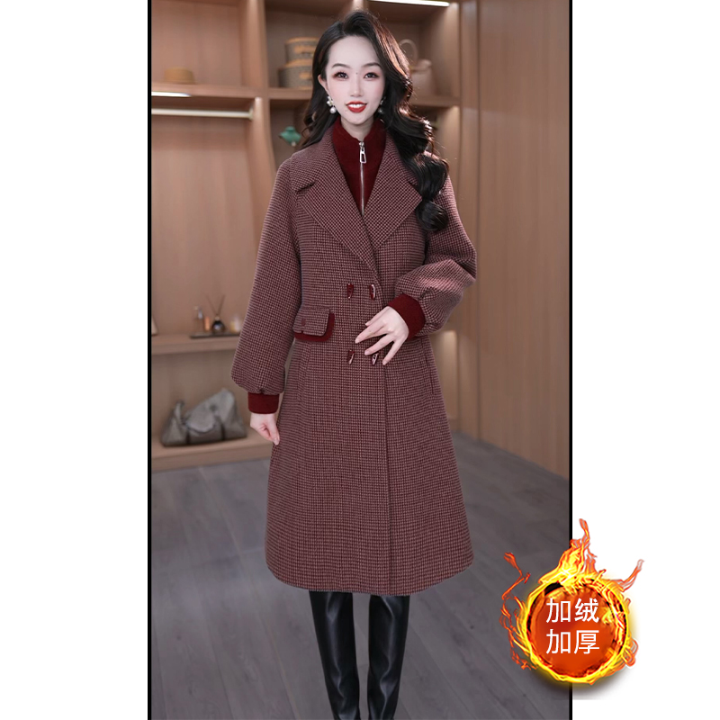 2025新款时尚大气减龄休闲收腰显瘦韩版风衣洋气加棉外套28519