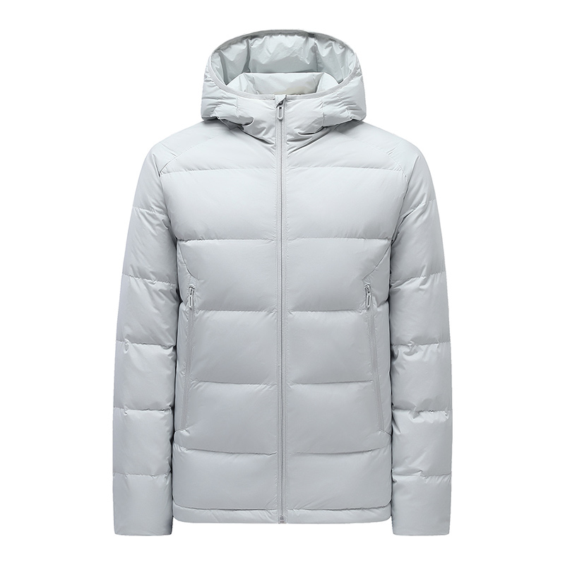 比家冬款【黑标】25031连帽白鸭绒羽绒服外套