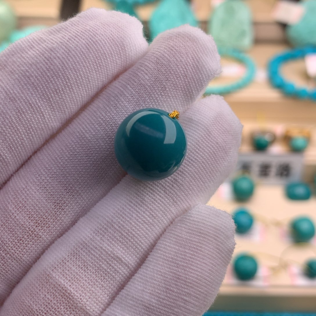 绿松石珠宝奇石未镶嵌13.8