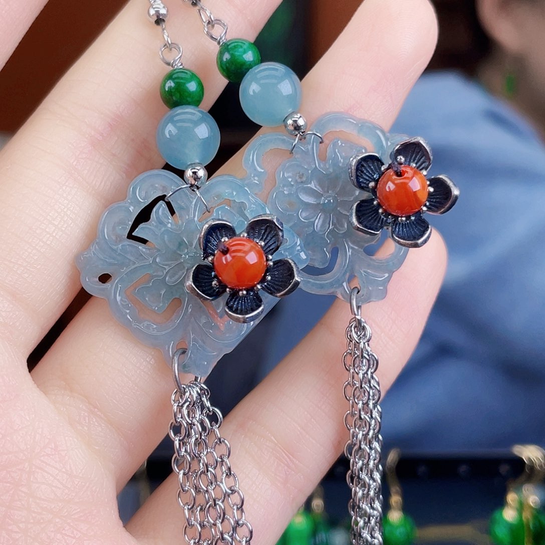 翡翠未镶嵌耳饰饰品