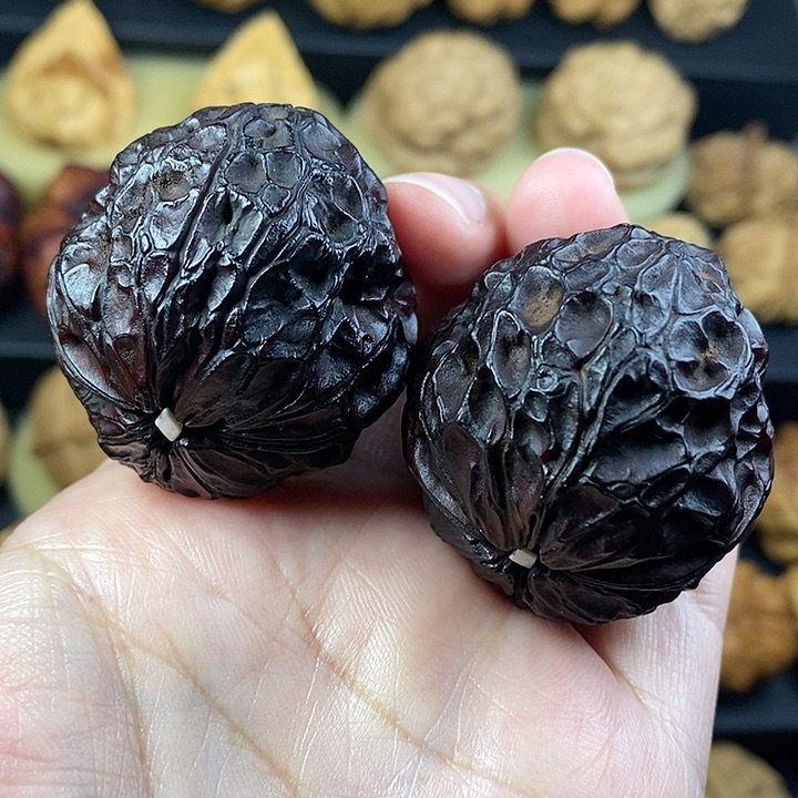 文玩核桃吊坠荷叶金蝉41