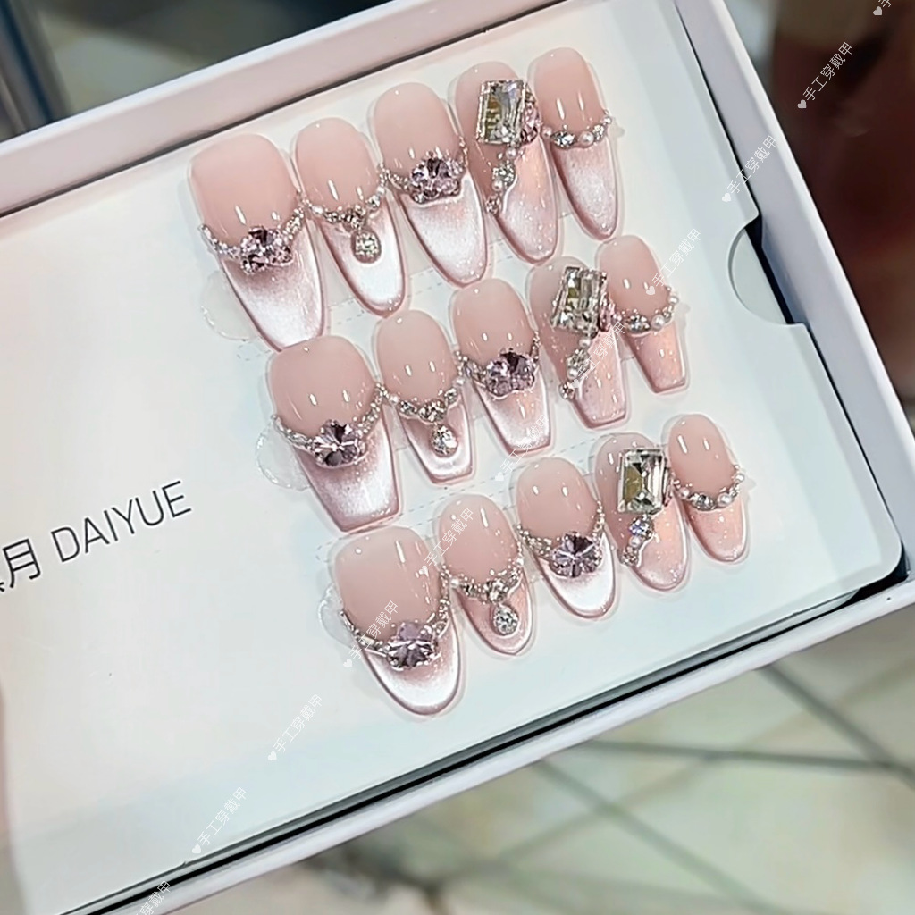 3000 NAIL “银河漫游”设计师高定原创纯手工高级感猫眼显白穿戴甲