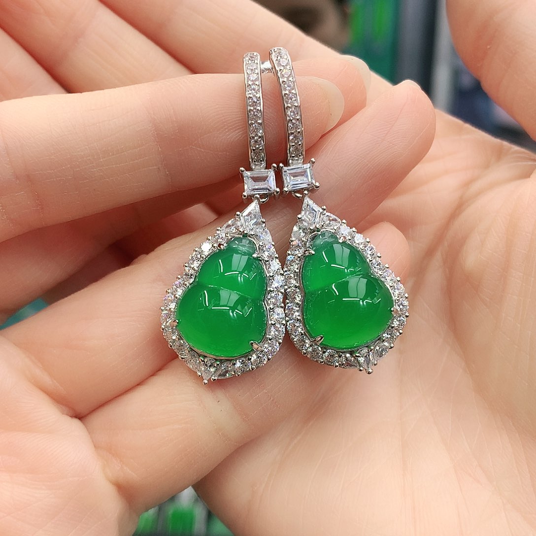 银S925镶嵌耳坠玛瑙/玉髓